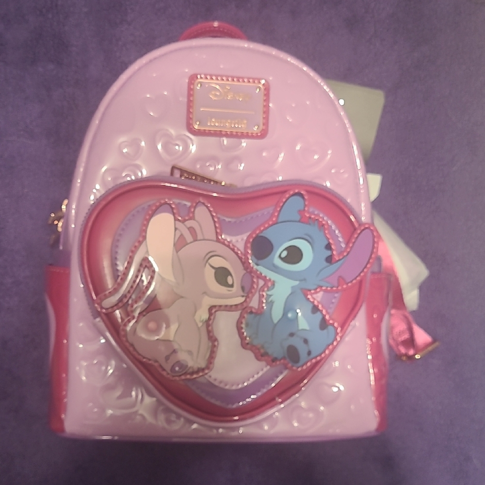 Disney Pink and Blue Lilo & Stitch Mini Backpack